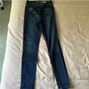 american eagle dark wash jeggings